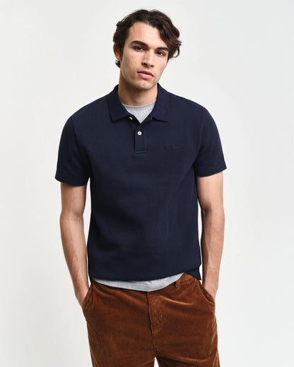 Gant Waffle Textured Polo Shirt