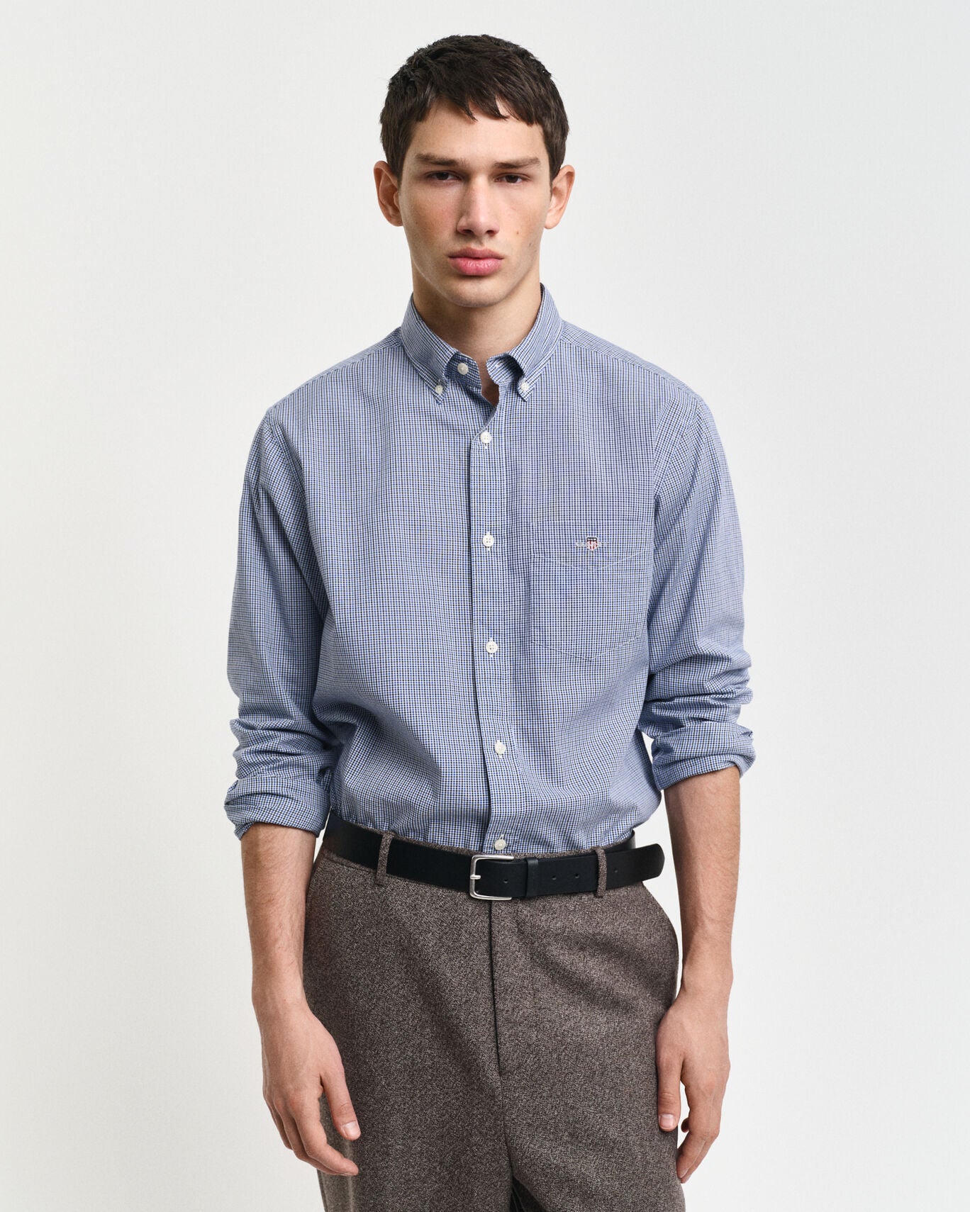 Gant Regular Fit Micro Gingham Poplin Shirt