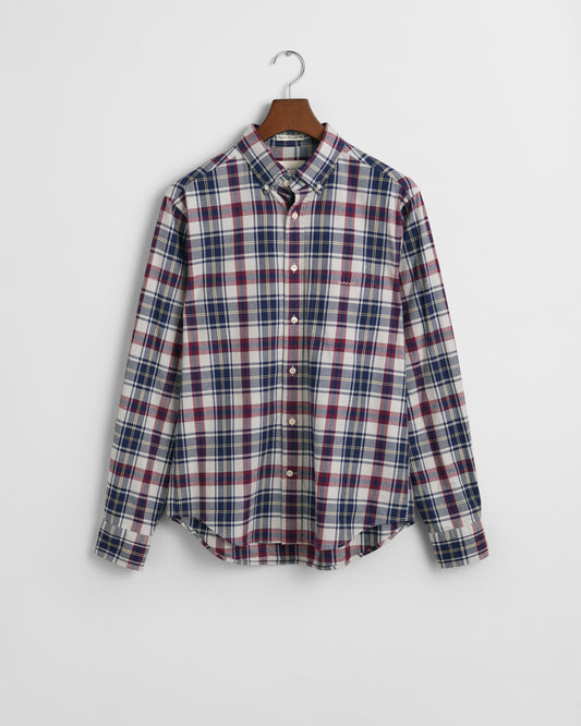 Gant Regular Fit Plaid Flannel Jaspé Shirt