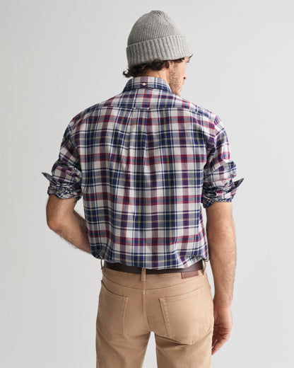 Gant Regular Fit Plaid Flannel Jaspé Shirt