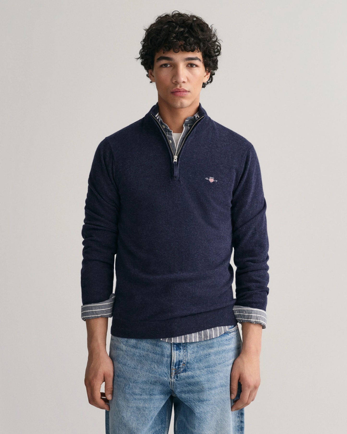 Gant Superfine Lambswool Half-Zip Sweater