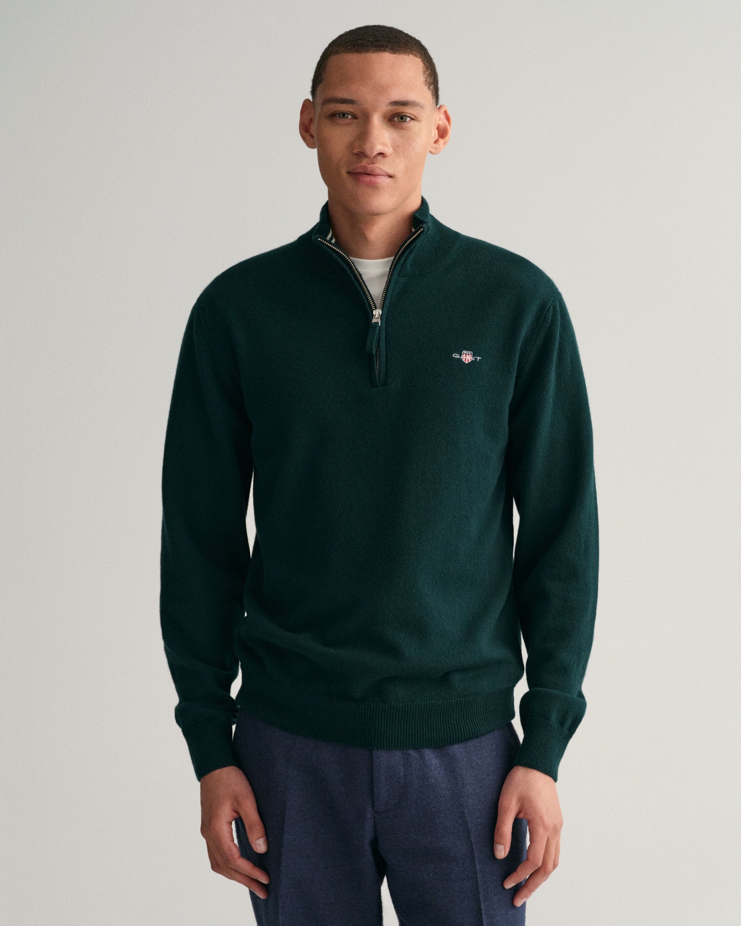 Gant Superfine Lambswool Half-Zip Sweater