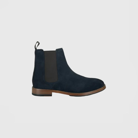 Clarks Craft James Top Navy Suede Boots