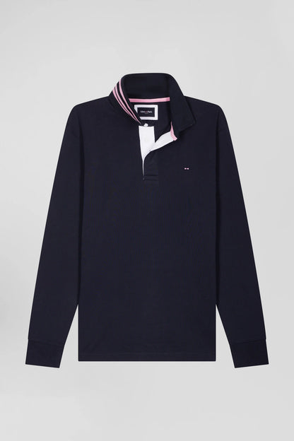 Long-sleeved Pima cotton rugby shirt