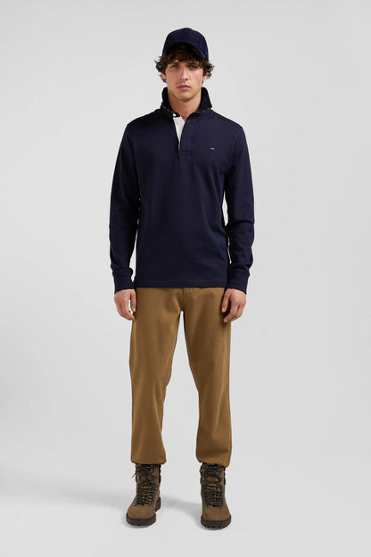 Long-sleeved Pima cotton rugby shirt