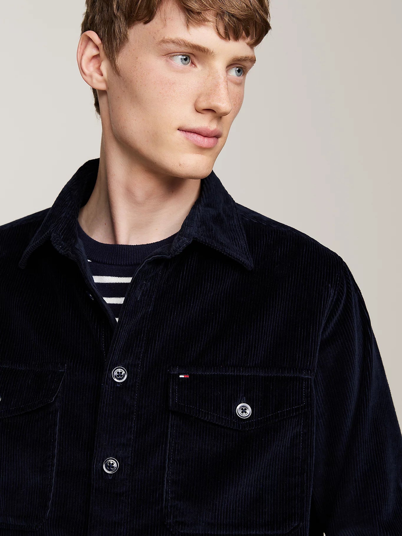 Tommy Hilfiger Embroidery Relaxed Corduroy Overshirt