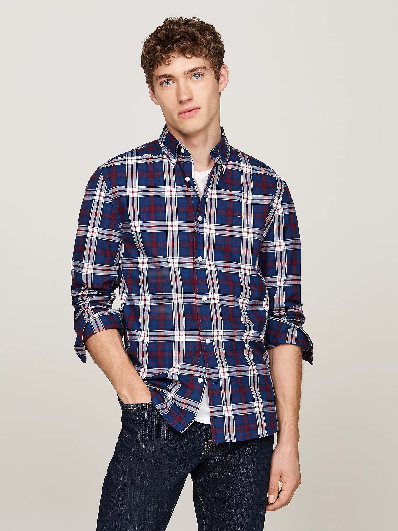 Tommy Hilfiger Tartan Regular Fit Poplin Shirt