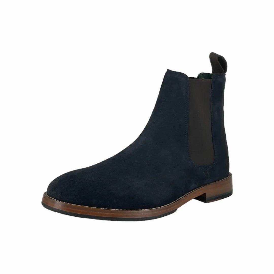 Clarks Craft James Top Navy Suede Boots