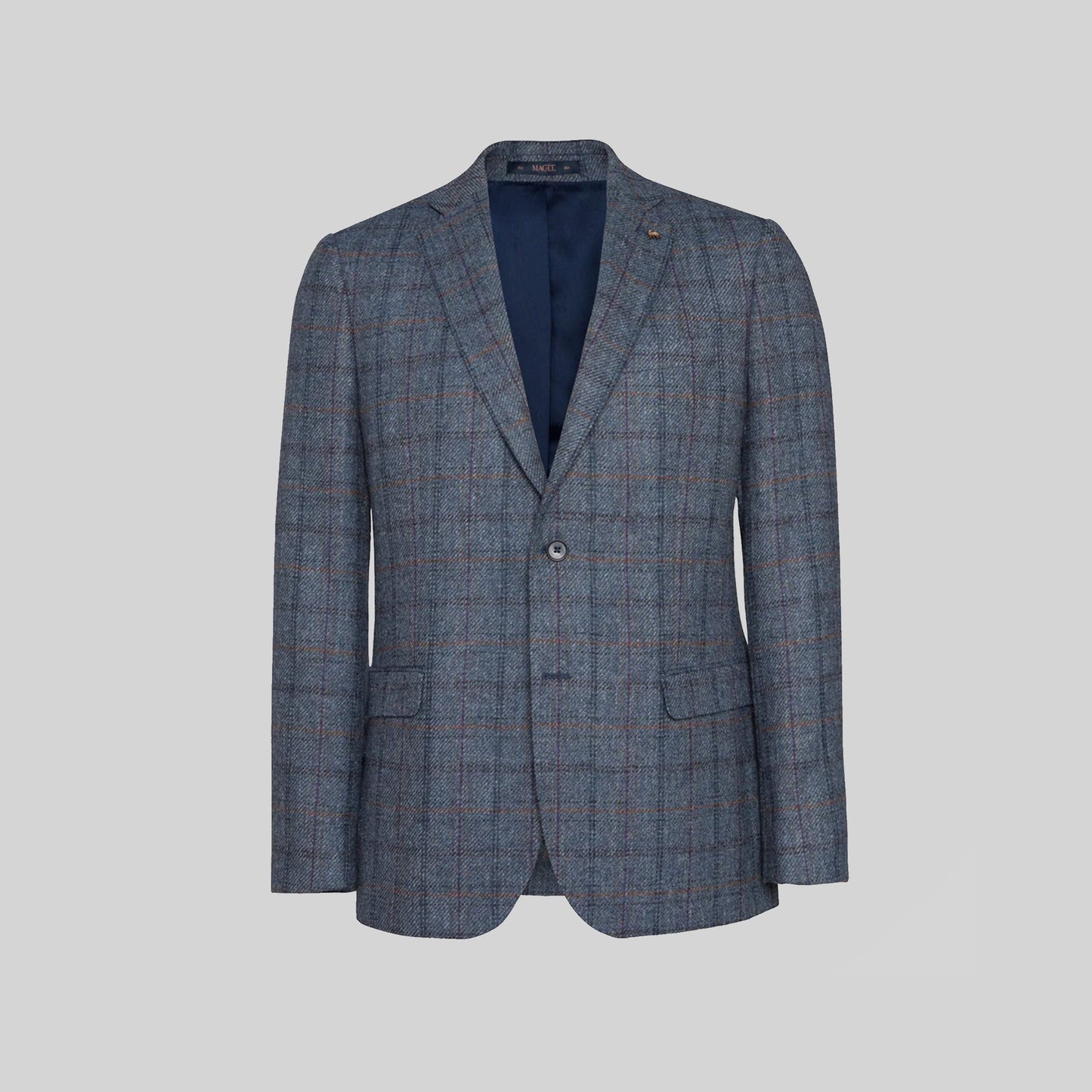 Magee Clady Tweed Jacket In Blue Check