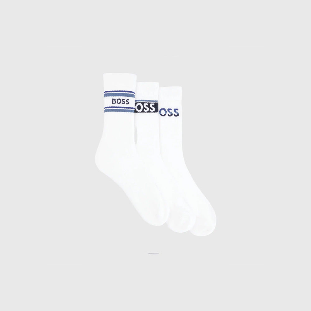 Boss Three Pack Of Socks In A Quarter Lenght